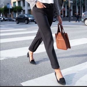 BETABRAND- Dress Pant Yoga Pant Crop Lite Black